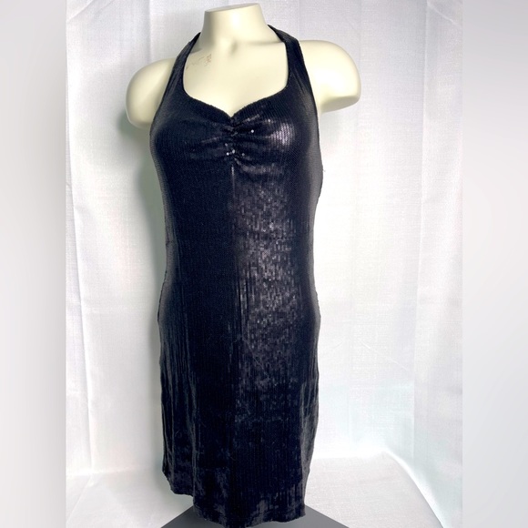 Onlanika Spacy Ls Short Dress Black Detail Black Sequins